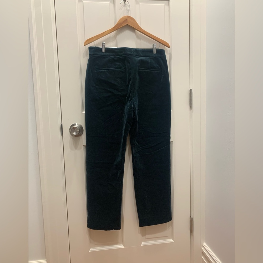 J. Crew Velvet Pants in Deep Green - Picture 2 of 3